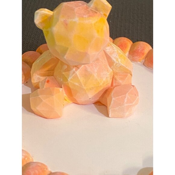 Handmade ceramic resin Geometric Teddy Bear Soap Trinket tray - Picture 2 of 5
